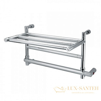 полотенцесушитель электрический margaroli sereno 592 box 592475cr, с полкой, высота 33 см, ширина 57, хром