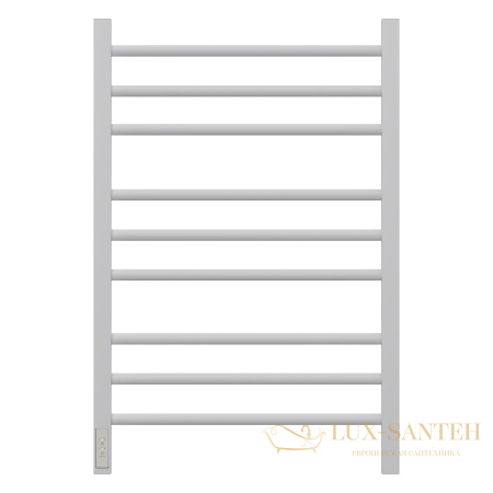 полотенцесушитель 500x800 электрический point веста pn70758w п9 диммер слева, белый