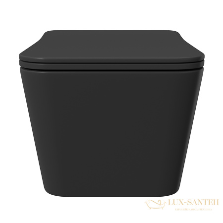 унитаз подвесной aqueduto macio, mac0110, 520*370 безободковый, сиденье с микролифтом, черный матовый