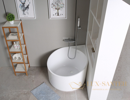 ванна акриловая свободностоящая abber ab9305, белый глянцевый