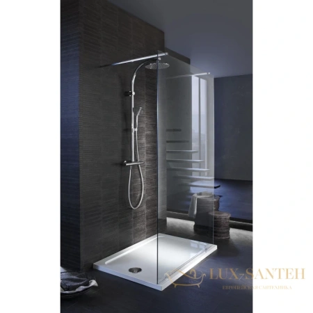 душевой поддон jacob delafon flight e62651-f-00 из литого мрамора 100х90 см, белый