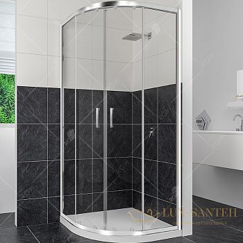 душевой уголок rgw classic 06095388-11 cl-53 80х80, профиль хром, стекло прозрачное