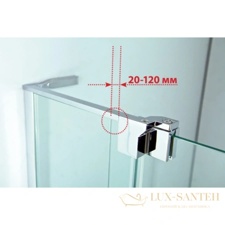 душевой уголок cezares slider-ah-1 slider-ah-1-100-90/100-c-cr 90-100x99,5 см, стекло прозрачное