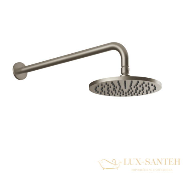 верхний душ 201,5 мм с кронштейном gessi emporio 47382.149, finox brushed nickel