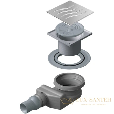 душевой трап bettoserb confluo standard tide 4 13000004 144x144/50 мм, хром