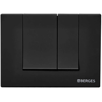 кнопка berges square 040045 для инсталляции novum s5, черный soft touch