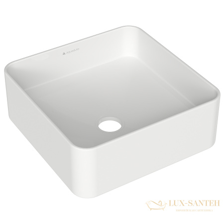 раковина накладная aqueduto espiral, esp0310, квадратная 370*370, белый глянцевый