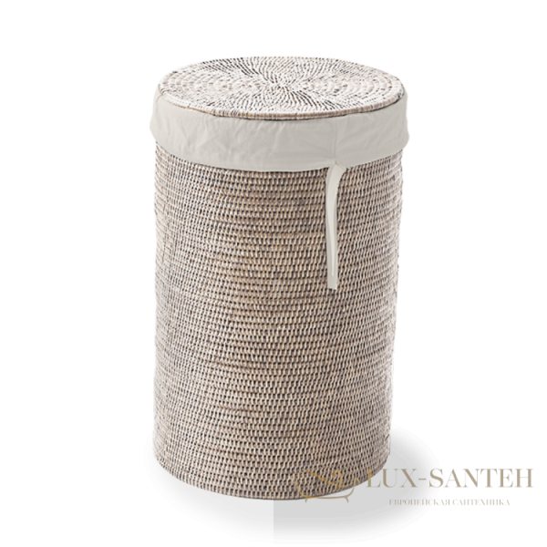 корзина для белья с крышкой decor walther basket 0936591, ротанг светлый