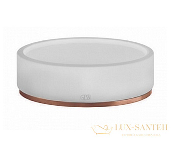 мыльница gessi 316 accessories 54725.708 настольная, copper brushed pvd/белый