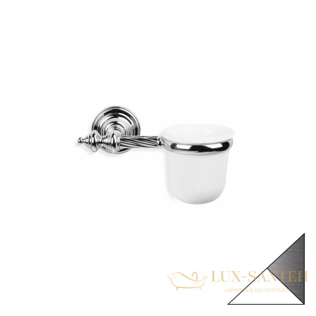 стакан керамический stil haus giunone g10(03) настенный, хром-белый