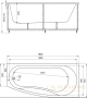 акриловая ванна aquatek пандора 160x75 pan160-0000053 правая, без гидромассажа, с фронтальным и левым боковым экраном