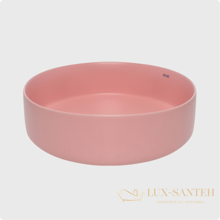 раковина накладная aquame aqm5012mp, 355 мм, розовый матовый