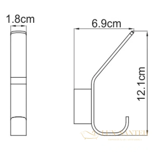 крючок wasserkraft sauer k-7923, золотой