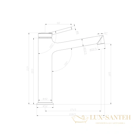 смеситель для умывальника lemark minima lm3837c средний, монолитный, хром
