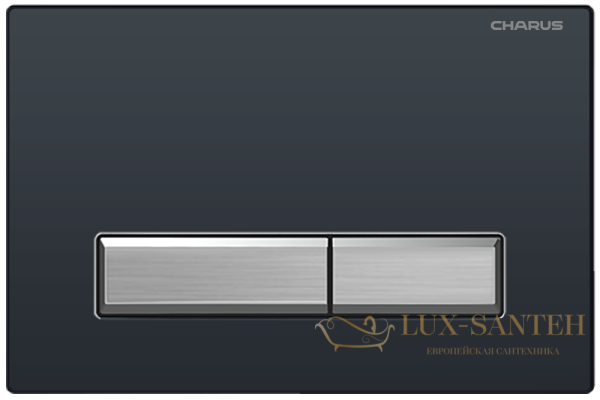 панель смыва charus tm, raiden, fp.321.bbn.01, рамка черный, кнопки хром