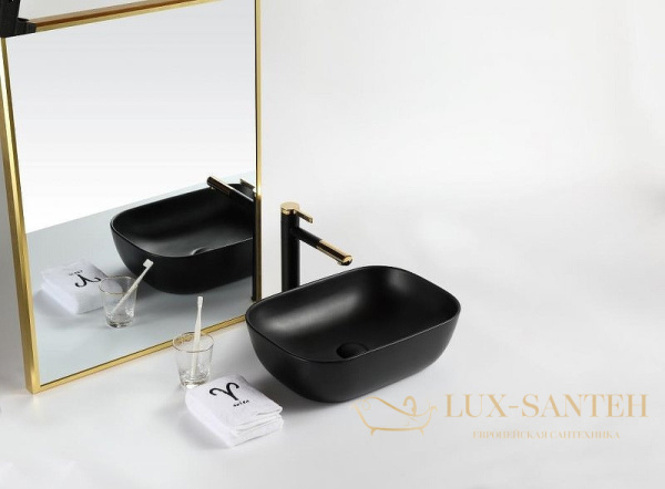 раковина-чаша belbagno bb1302-h301 50 см, черный матовый