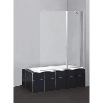 шторка для ванны belbagno sela-v-11 sela-v-11-120/140-p-cr-r 120 см, стекло текстурное