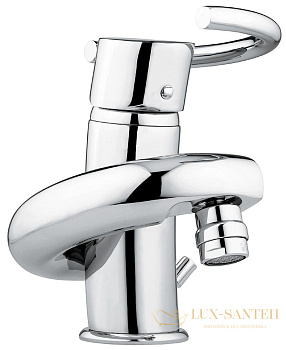 смеситель с донным клапаном emmevi twist 6604sc для биде, матовый хром-хром