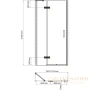 душевая дверь wasserkraft aller black 10h05lblack распашная 120 см 
