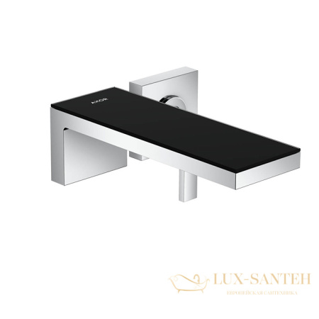 смеситель для раковины, настенный, axor myedition, 47060600, с донным клапаном, зеркальный черный хром