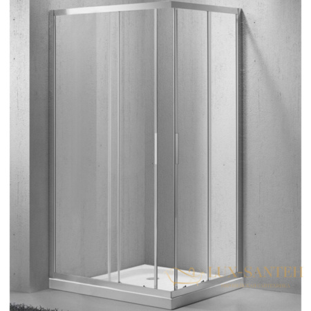 душевой уголок belbagno sela sela-ah-2-120/90-c-cr 120x90 см профиль хром, стекло прозрачное