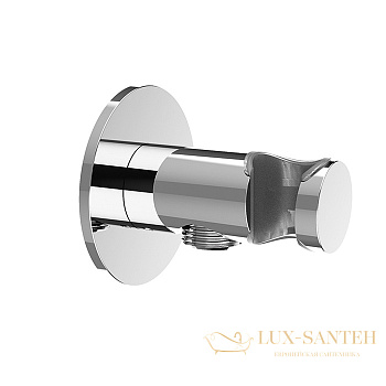 держатель ручного душа с подключением для шланга almar round e095037.cr, хром