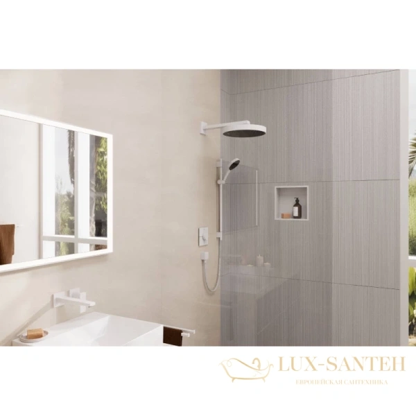 держатель верхнего душа hansgrohe square 38,9 см белый 27694700