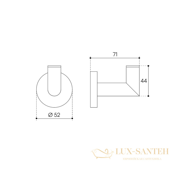крючок aqueduto ponto pon0145, оружейная сталь