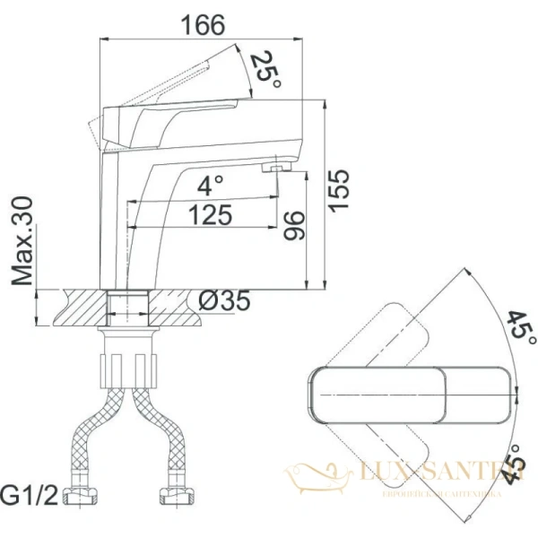 смеситель для раковины d&k berlin.humboldt da1432112, хром/зеленый