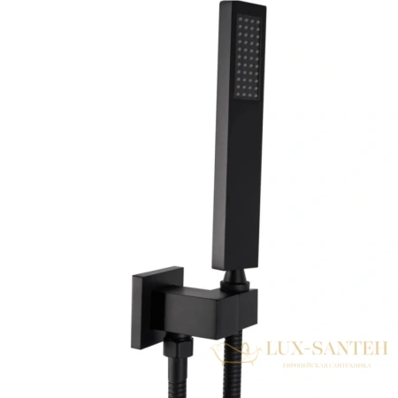 душевой комплект rea davis rea-p6357 300 мм, черный матовый