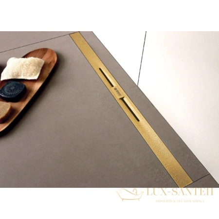 душевой канал berges simpel 092112 800 мм, золото