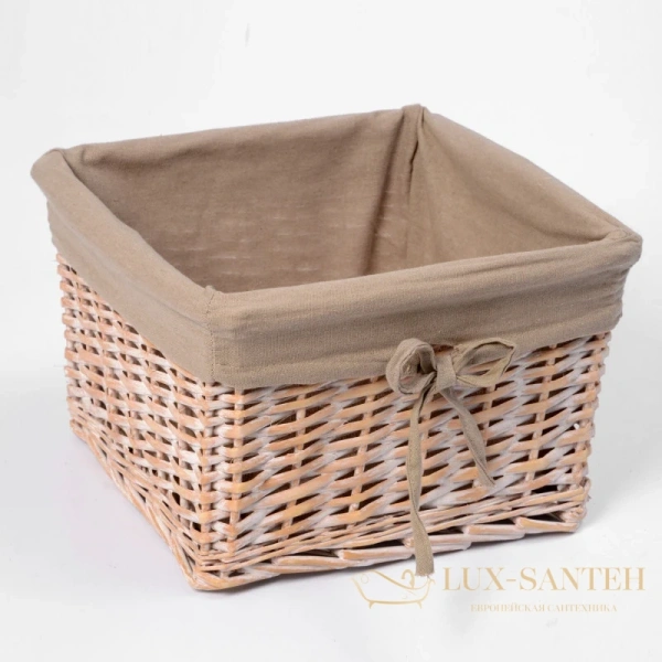 плетеная корзина wasserkraft kammel wb-180-m для белья, темно-кремовый