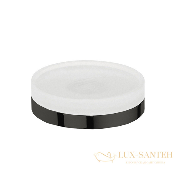 мыльница настольная colombo mini, b5240.om-van, pvd графит матовый/матовое стекло