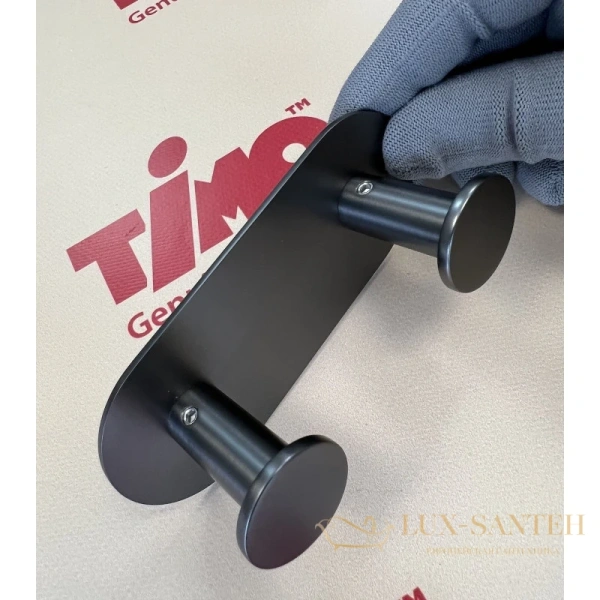 планка с крючками timo saona 13014/18, черное золото