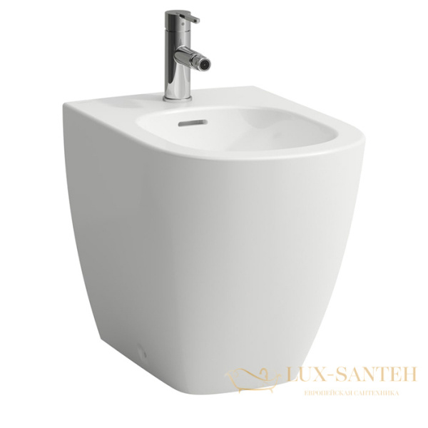 биде напольное laufen lua 8.3208.1.000.302.1, 520*360 мм, 1 отверстие для смесителя, белый глянецевый