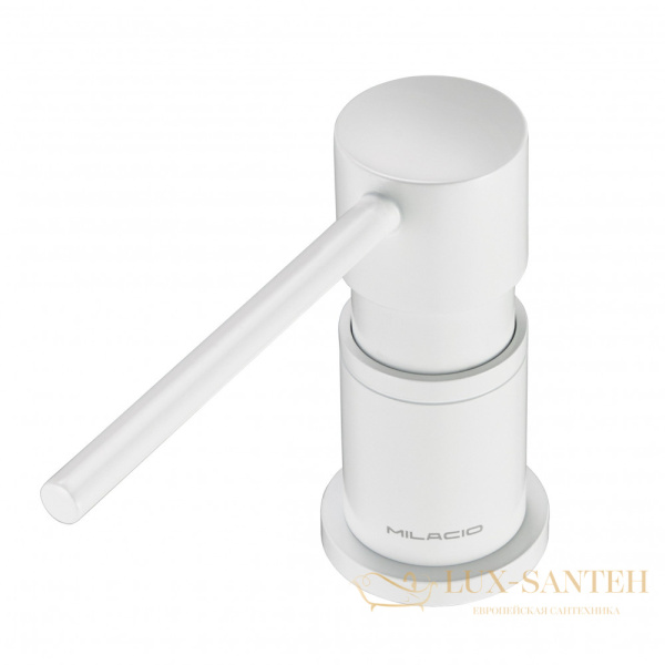 дозатор для жидкого мыла встраиваемый milacio mcu.935.wh, белый матовый