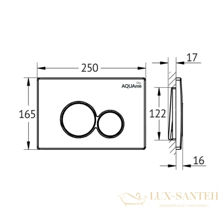 панель смыва aquame, aqm4101w, белый