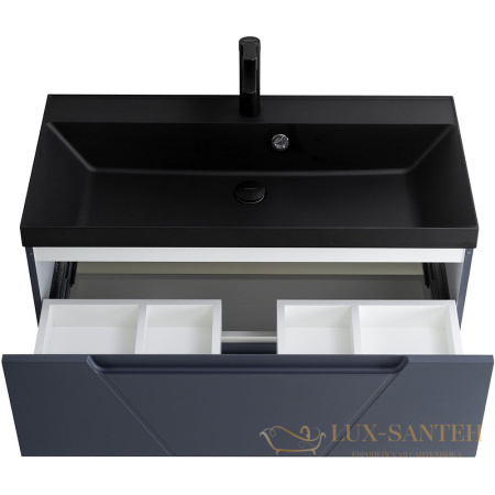 тумба под раковину belbagno vittoria vittoria-1000-2c-so-go-p 100 см подвесная, grigio opaco