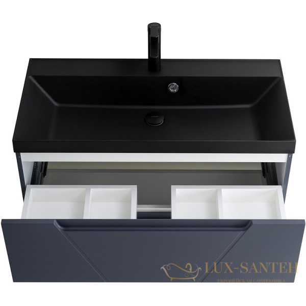 тумба под раковину belbagno vittoria vittoria-1000-2c-so-go-p 100 см подвесная, grigio opaco