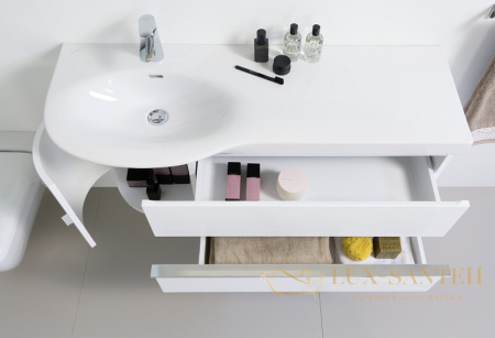 тумба под раковину laufen palace new (4.0153.2.075.475.1, 4.0153.2.075.464.1) 841х384 мм, белый глянцевый 