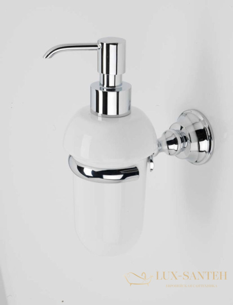 дозатор керамический stil haus smart sm30(08-bi) настенный, хром-белая керамика