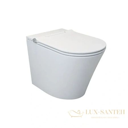 унитаз приставной uni-flow mi smart cb1088zr, с крышкой-биде и дистанционным пультом, белый глянцевый