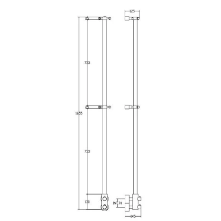 полотенцесушитель водяной margaroli arcobaleno 416/l, высота 165.5 см, ширина 14.5 см, сатин/хром