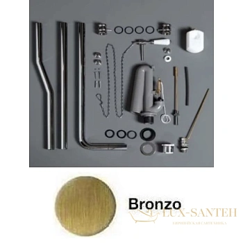 высокая труба simas arcade r01br с механизмом слива, бронза