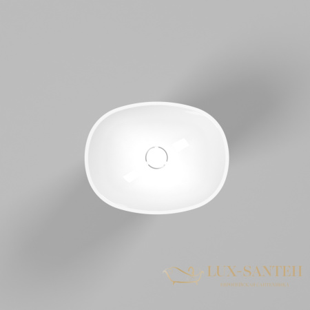 умывальник whitecross stella 50x40, белый глянец иск. камень