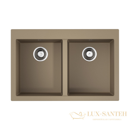 кухонная мойка omoikiri bosen 80-2-sa tetogranit х бежевый, 4993841