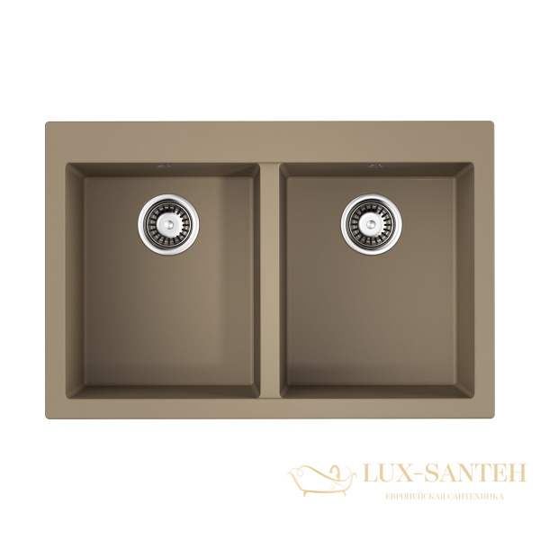 кухонная мойка omoikiri bosen 80-2-sa tetogranit х бежевый, 4993841