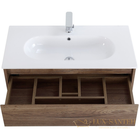 тумба под раковину belbagno kraft kraft-1000-1c-so-rt 100 см подвесная, rovere tabacco