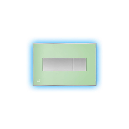 alcaplast кнопка управления с цветной пластиной, светящаяся кнопка зеленая, свет голубой m1472-aez111