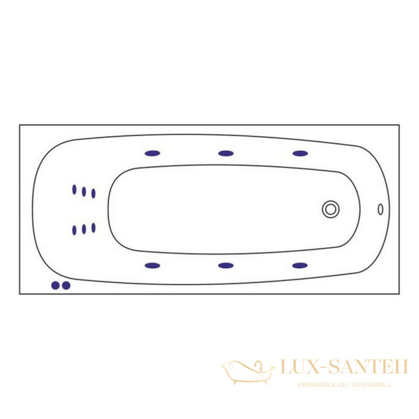 ванна whitecross layla 180x80 "line", 0102.180080.100.line.cr, белый